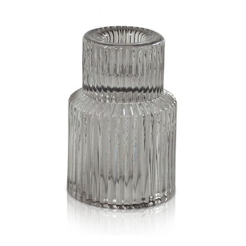 Arlo Vintage Glass Candle Holder Smoke