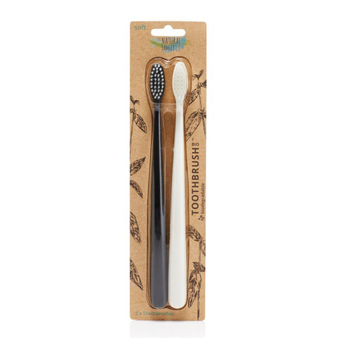 Natural Family Co. Bio Toothbrush Twin Pack