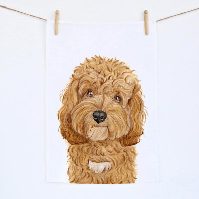 For Me By Dee Tea Towel Carrie The Cavoodle
