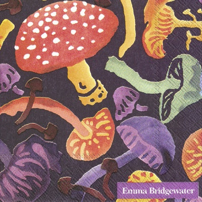 Emma Bridgewater Cocktail Napkin - Wild Mushrooms Violet