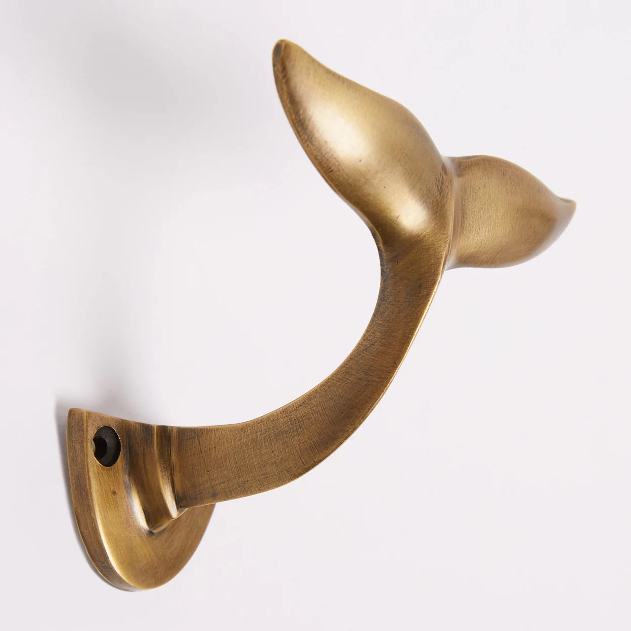 Hepburn Hardware Whale Tail Hook - Acid Washed Brass
