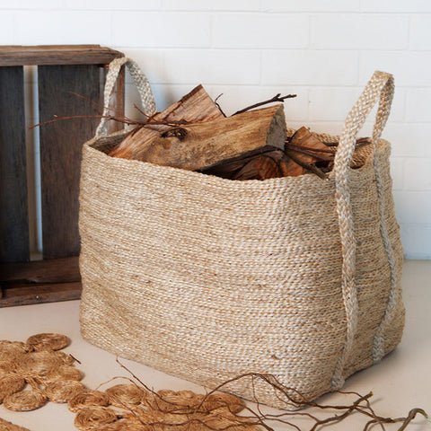 Dharma Door Jute Floor Basket Large Natural