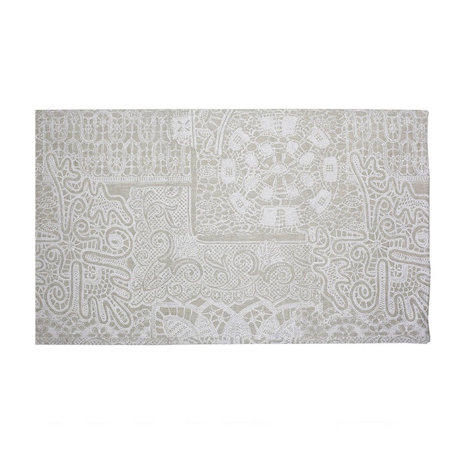 Tinker Table Runner Lace Detail 45cm x 150cm White