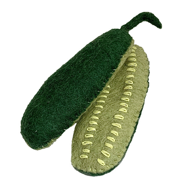 Papoose Toys Felt Fruit Cucumber