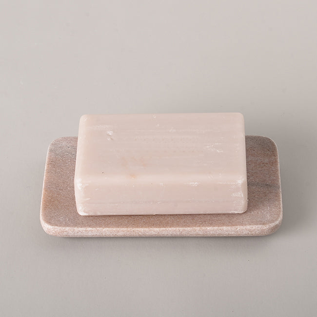 Rectangle Pink Marble Soap Dish