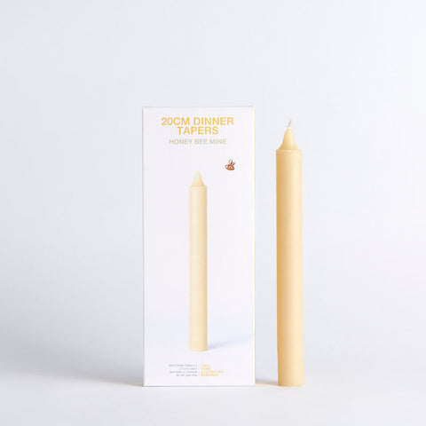 Queen B Dinner Tapers 20cm Pack of 4