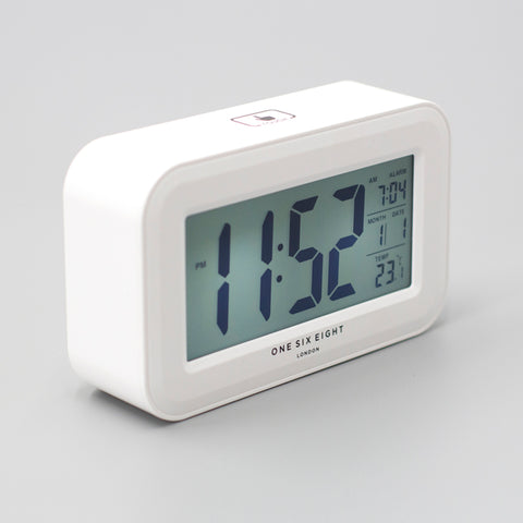 Rielly Digital Rectangle Alarm Clock White