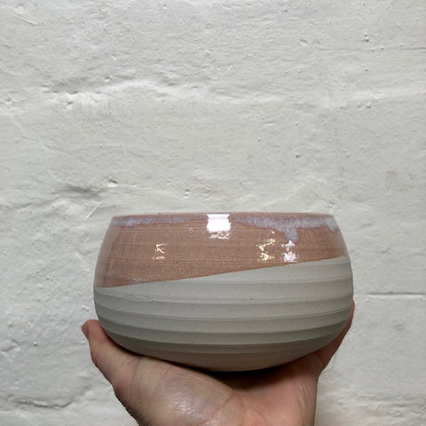 Shelley Panton Hand-Thrown Studio Pottery Bowl Rockmelon