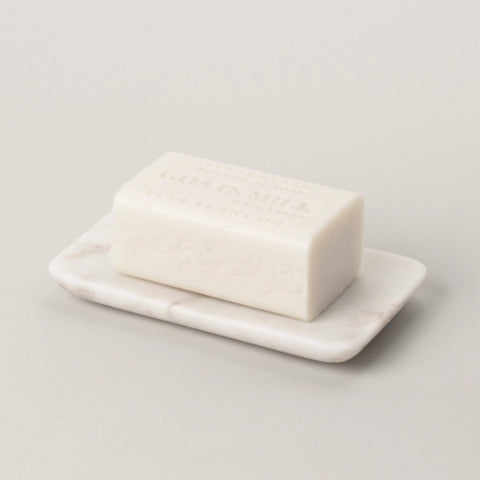 White Marble Soap Dish 14cm x 8cm