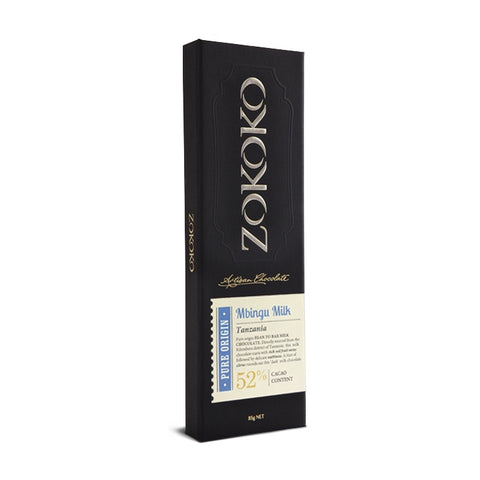 Zokoko Single Origin Chocolate - Mbingu Milk Tanzania 85g
