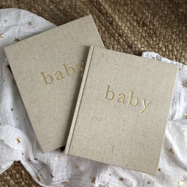 Write To Me Baby Boxed Journal Beige