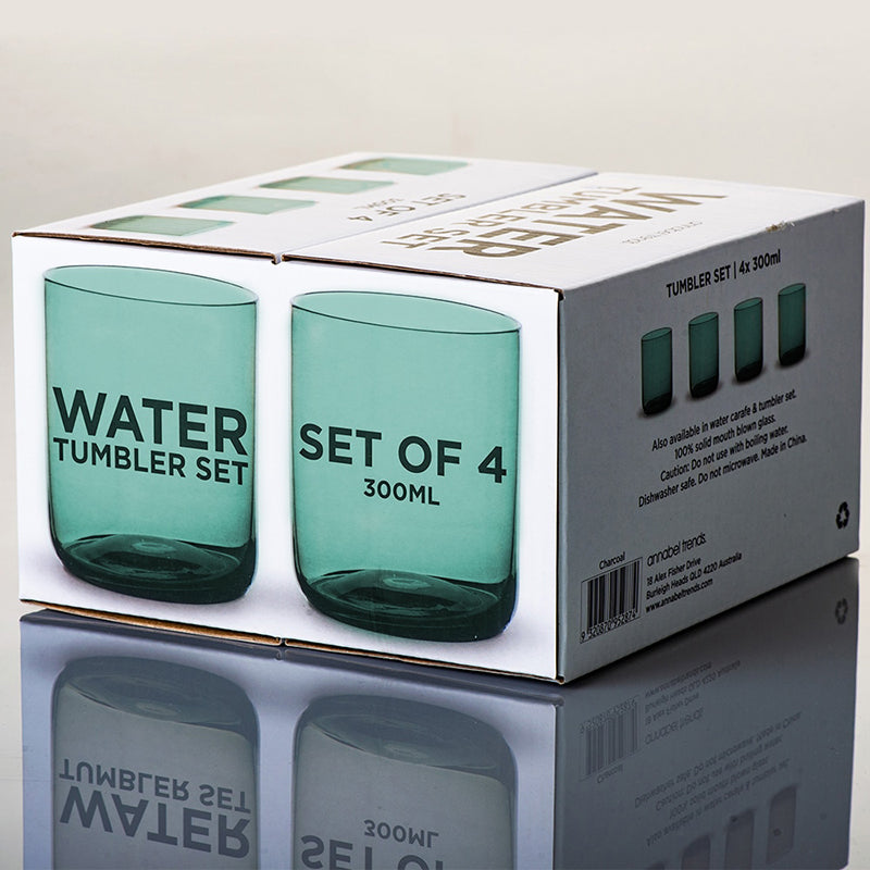Annabel Trends Glass Water Tumbler Green