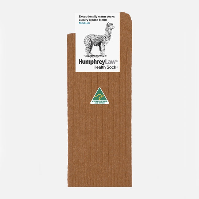 Humphrey Law Alpaca Health Socks Nutmeg