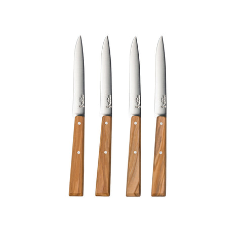 Opinel Bon Appetit Table Knives Olive Wood Box of 4