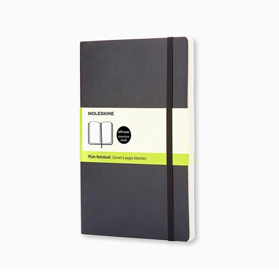 Moleskine - Classic Soft Cover Plain Notebook Large - Black