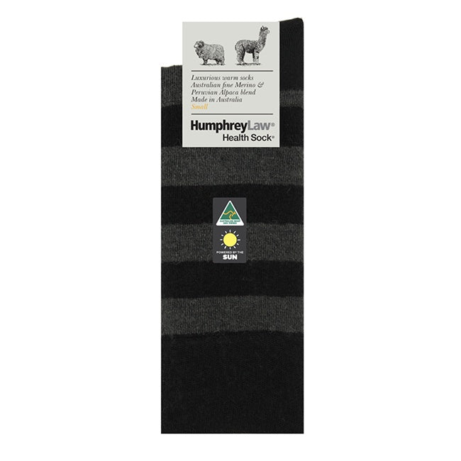 Humphrey Law Merino Alpaca Blend Health Socks Black