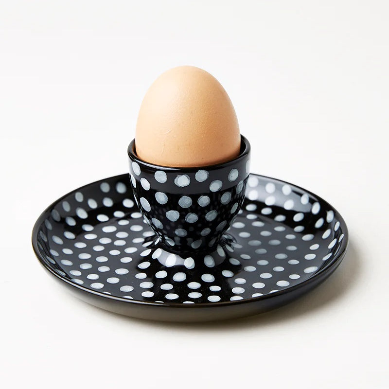 Chino Egg Cup in White Spot by Jones & Co