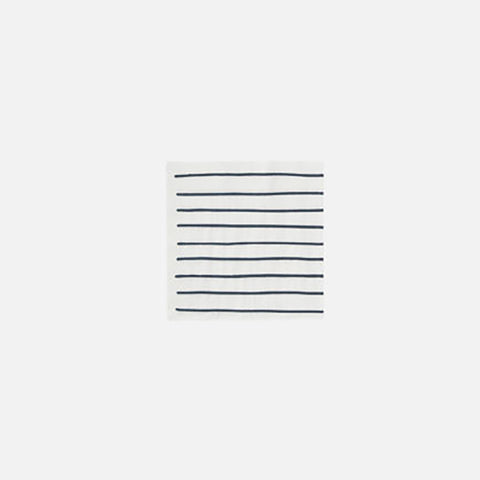 Stripe Paper Napkin in White & Navy by Citta