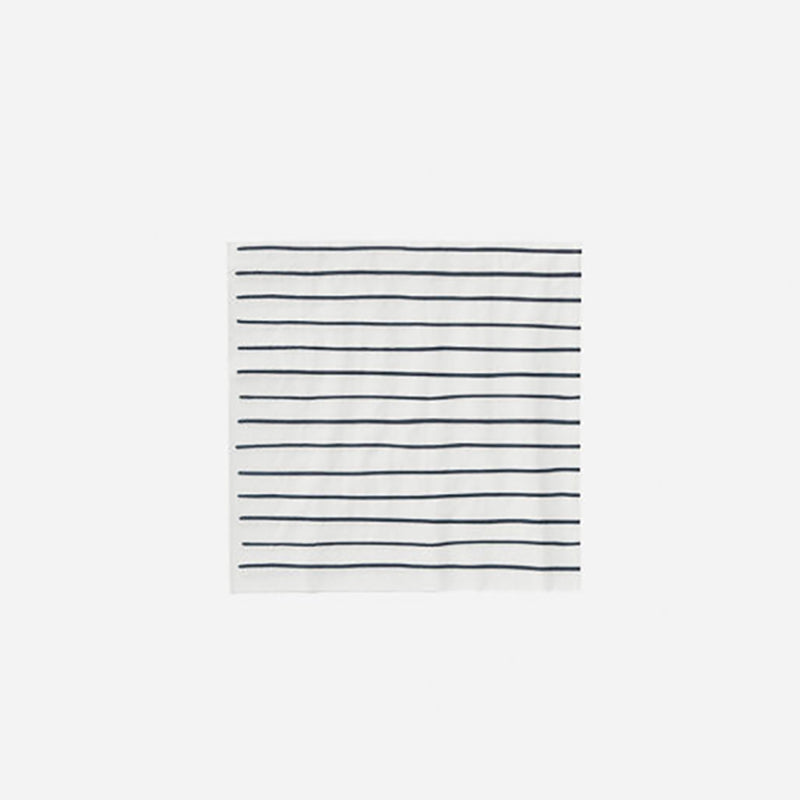 Citta White/Navy Stripe Paper Napkin
