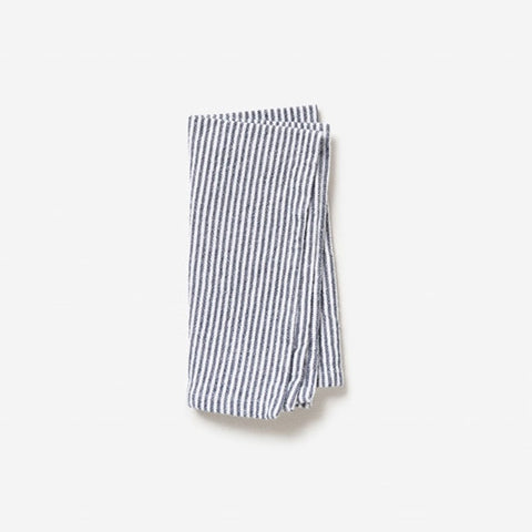 Washed Cotton Napkins in Navy Stripe by Citta