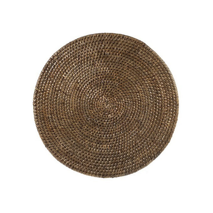 Rattan Round Placemat Brown 30cm