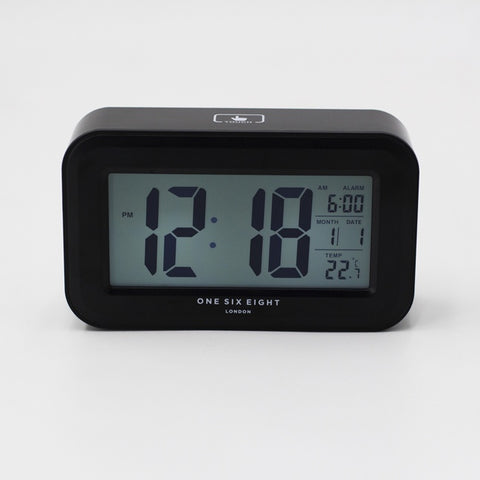 Reilly Digital Rectangle Alarm Clock Black