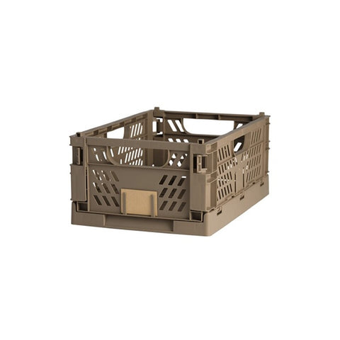 DESIGNSTUFF Slant Collapsible Crates Taupe