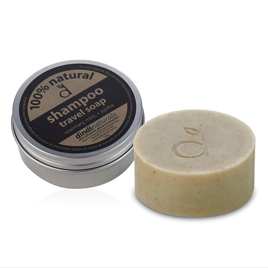 Dindi Naturals Shampoo Travel Soap Tin 120g Rosemary
