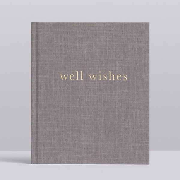 Write To Me - Well Wishes Guest Book Grey