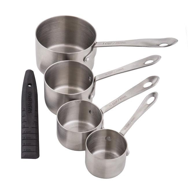 Stainless Steel Measuring Cups with Leveller by Masterpro