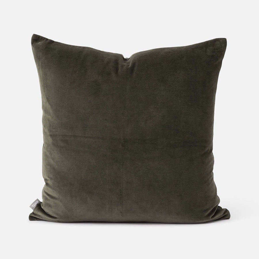 Citta Cotton Velvet Cushion Nori 55x55cm