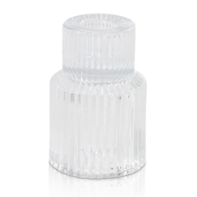Arlo Vintage Glass Candle Holder Clear