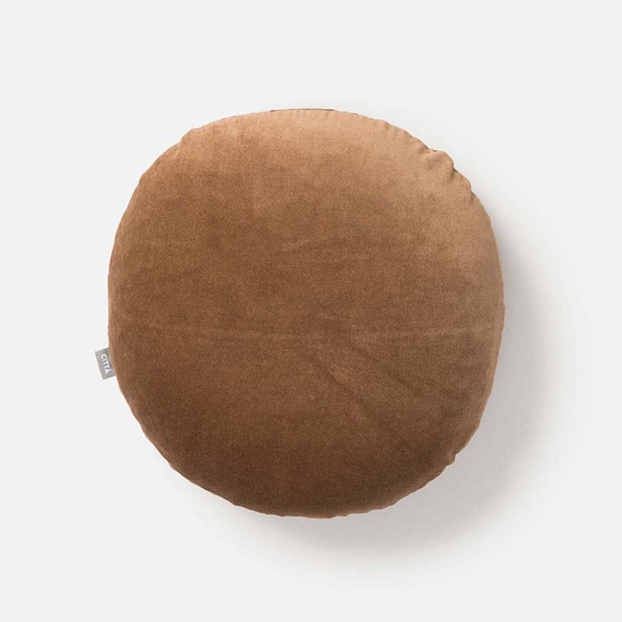 Citta Cotton Velvet Round Cushion Toast 45cm