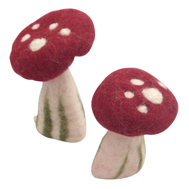 Papoose Handmade Felt Hollow Mushrooms
