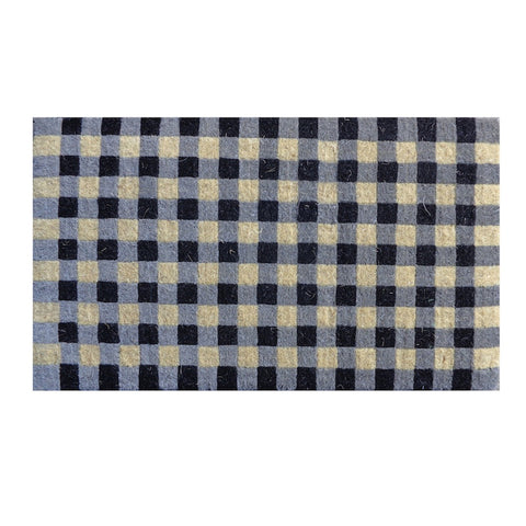 Colours Harrieta Black & white Diamond Door mat, 75cm x 45cm