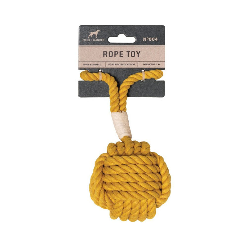 Field + Wander Ball Rope Toy Yellow