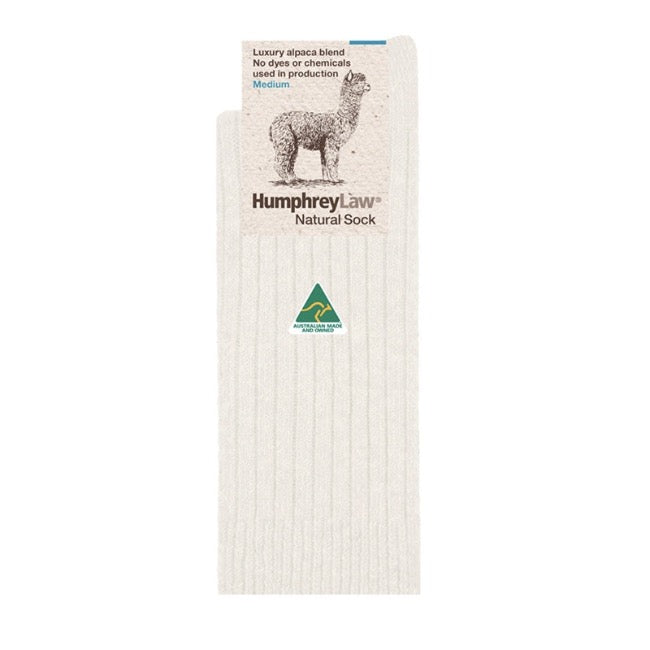 Humphrey Law Alpaca Health Socks Natural