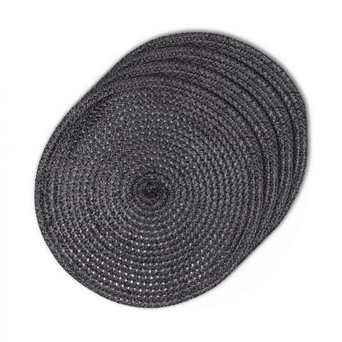 Jai Placemat in Black by Amalfi