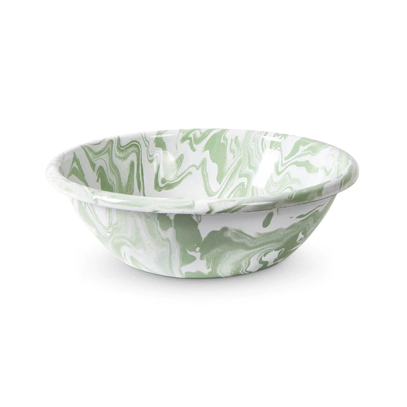 Kip & Co Enamel Salad Bowl green marble