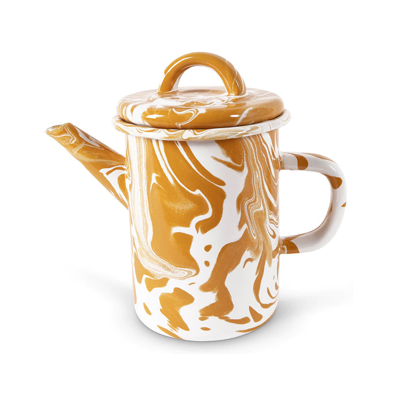 Kip & Co Enamel Teapot Golden Marble
