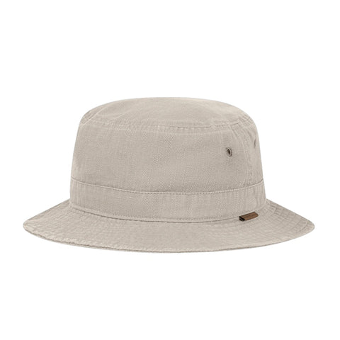 Mens Packard Cotton Bucket Hat Stone