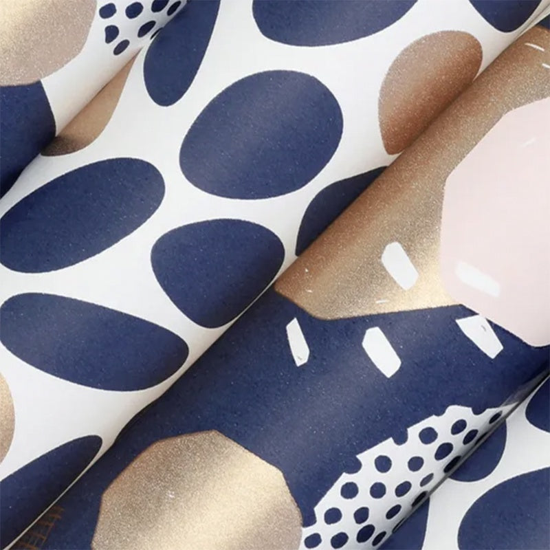 Premium Wrapping Paper Pebble Navy Collection