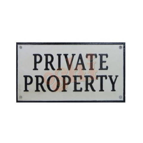 Private Property Cast Iron Sign