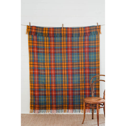 The Grampian Goods Co Tartan Blanket 175cm x 157cm | Autumn