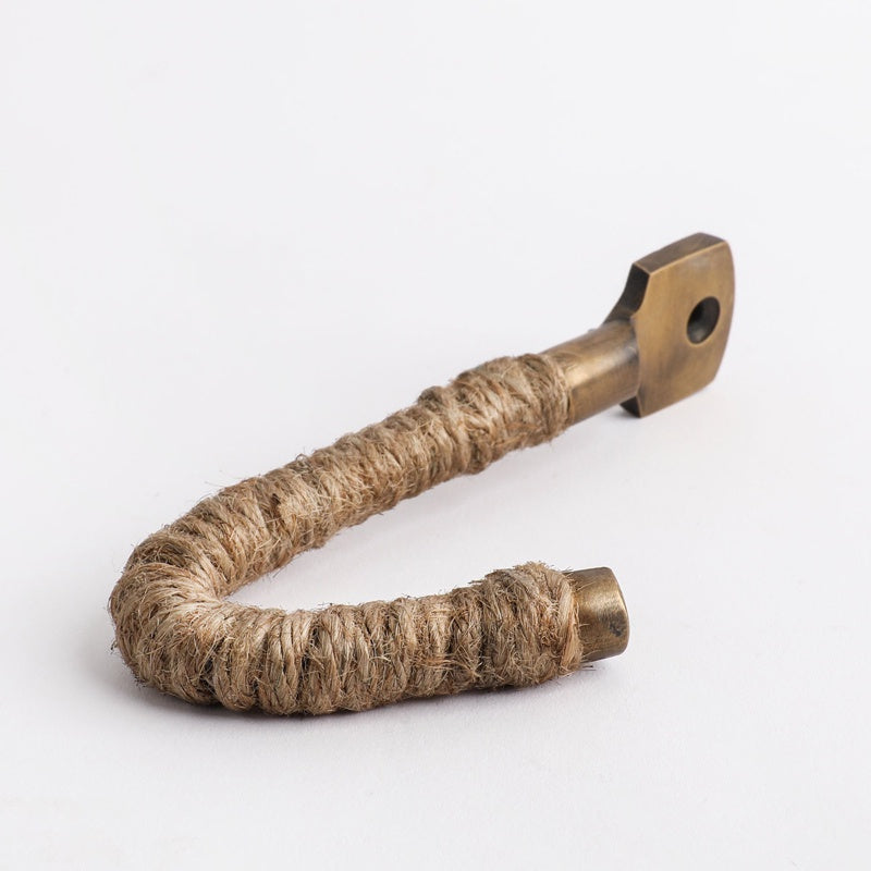 Rope Hook Jute with Acid Washed Brass