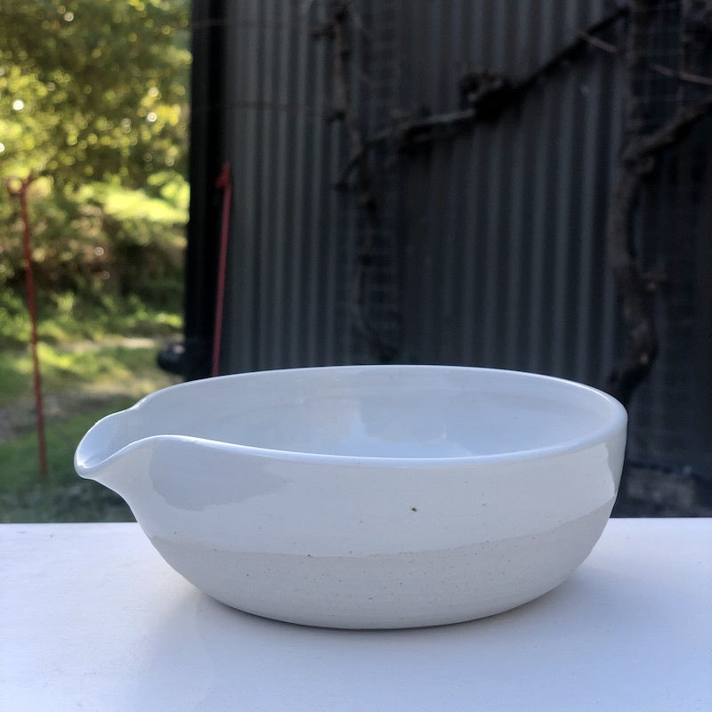 Shelley Panton Hand-Thrown Pottery Pouring Bowl White