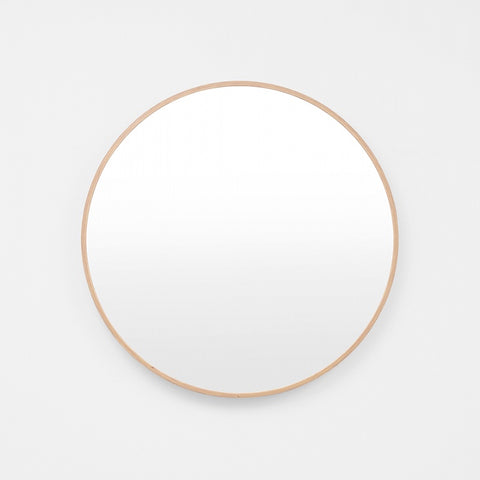 Simplicity Oak Round Mirror