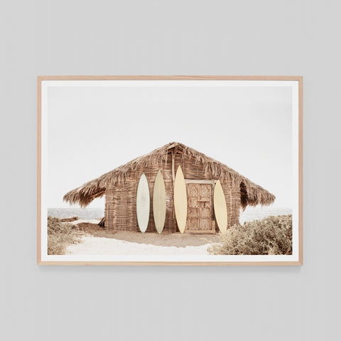 Surf Hut Art Print - Custom Order 2-8 Weeks