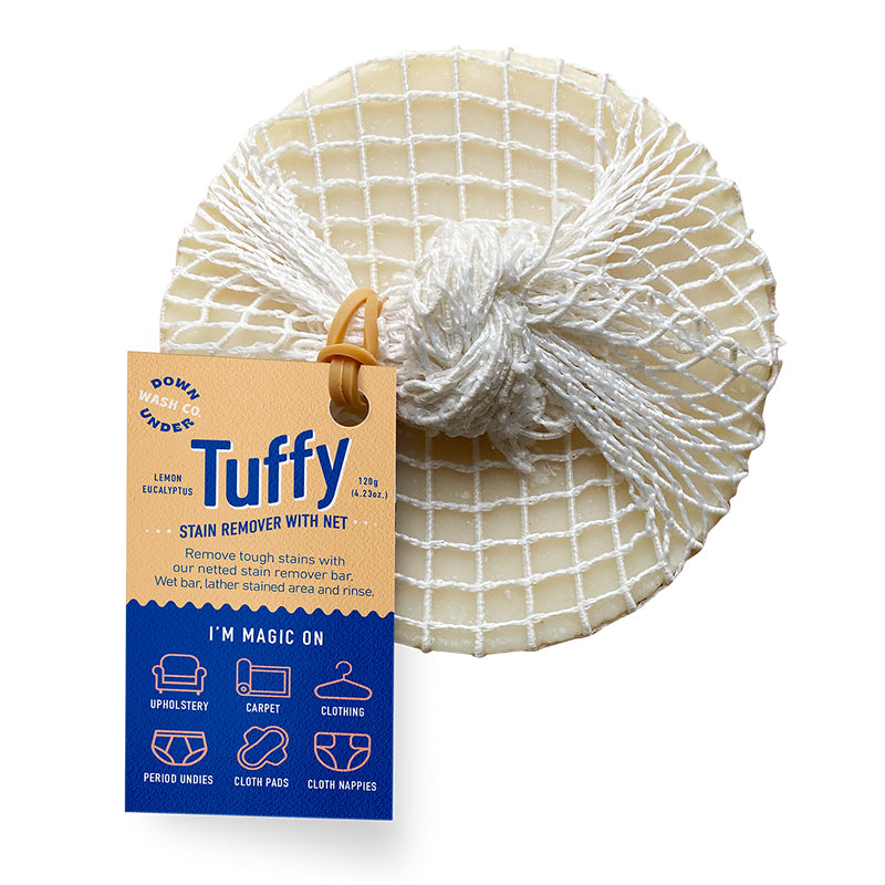 TUFF STUFF Tuffy Stain Remover with net in Lemon Eucalyptus by Downunder Wash Co