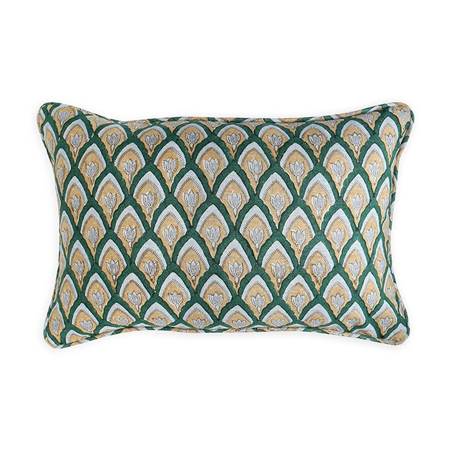 Walter G Haveli Byzantine Linen Green Floral Cushion 